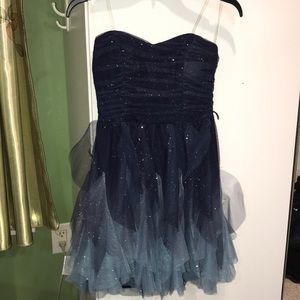Navy to light blue ombré semi-formal/social dress